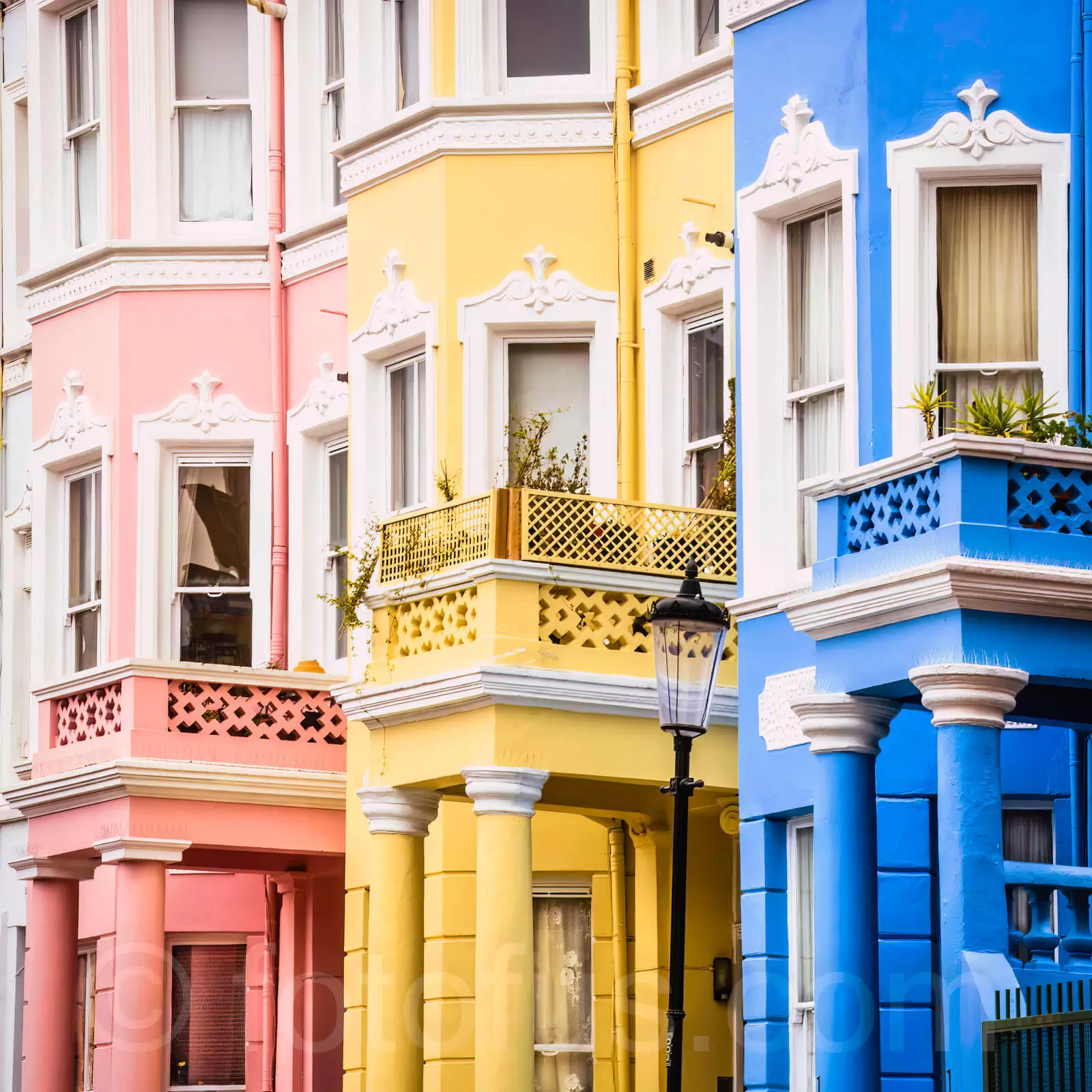 Victorian coloured houses
